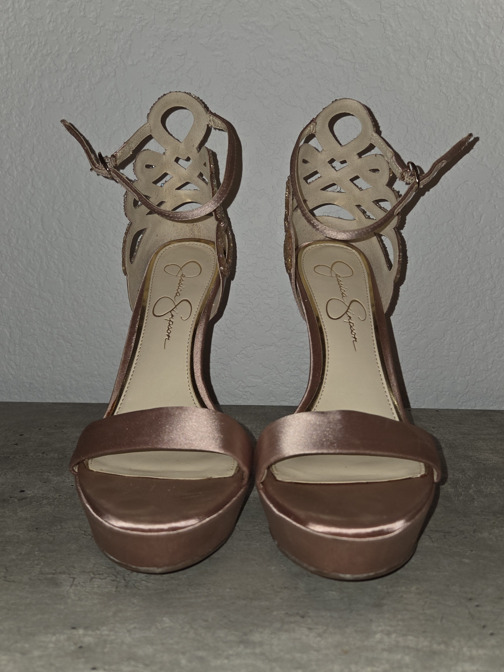 Jessica Simpson Rose Gold Platform Sandals